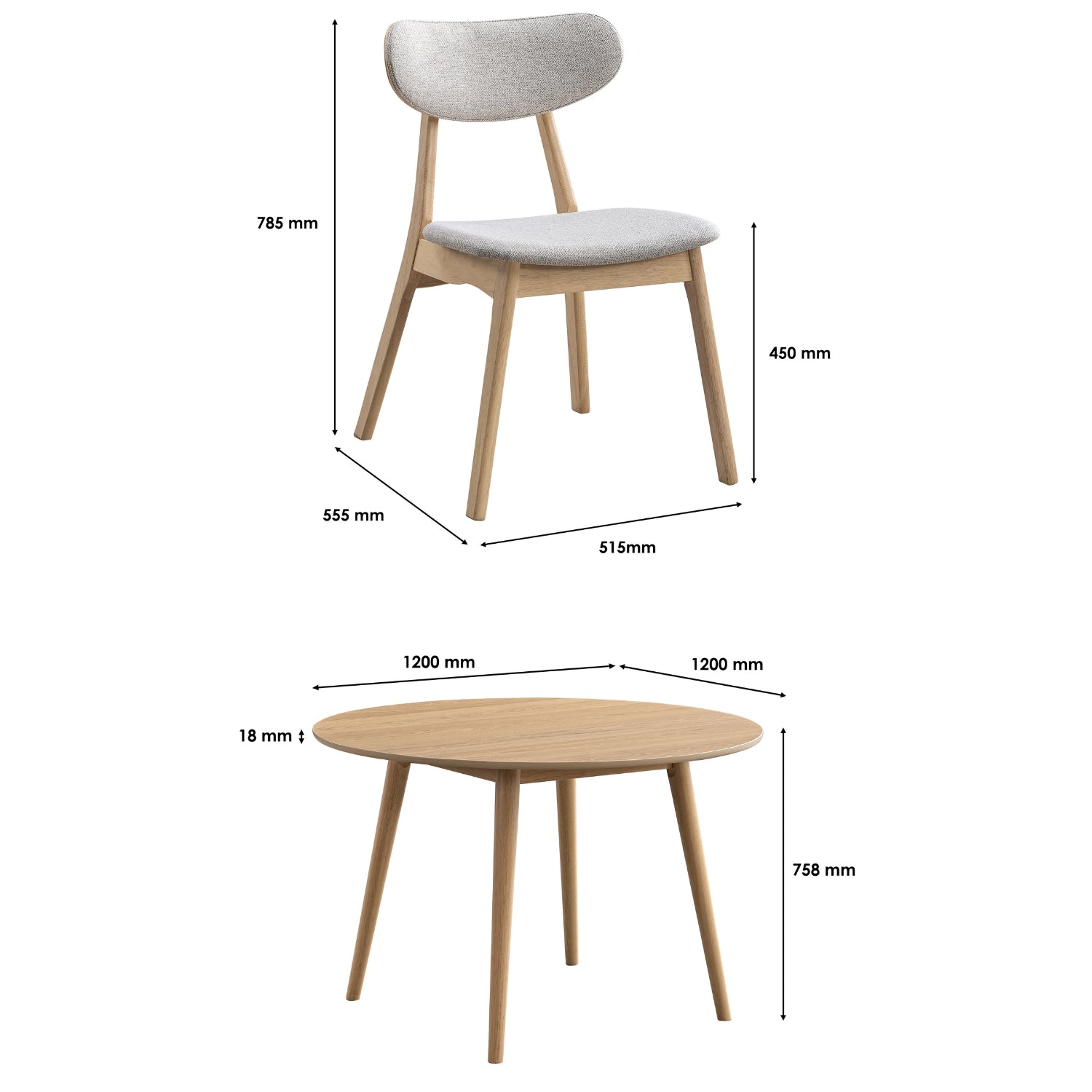Comedor 6 Puestos Zoe Lino Beige, Natural