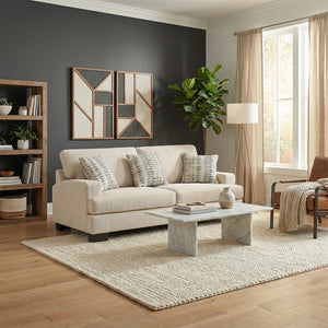 Sofá 3 Puestos Ely Lino Beige
