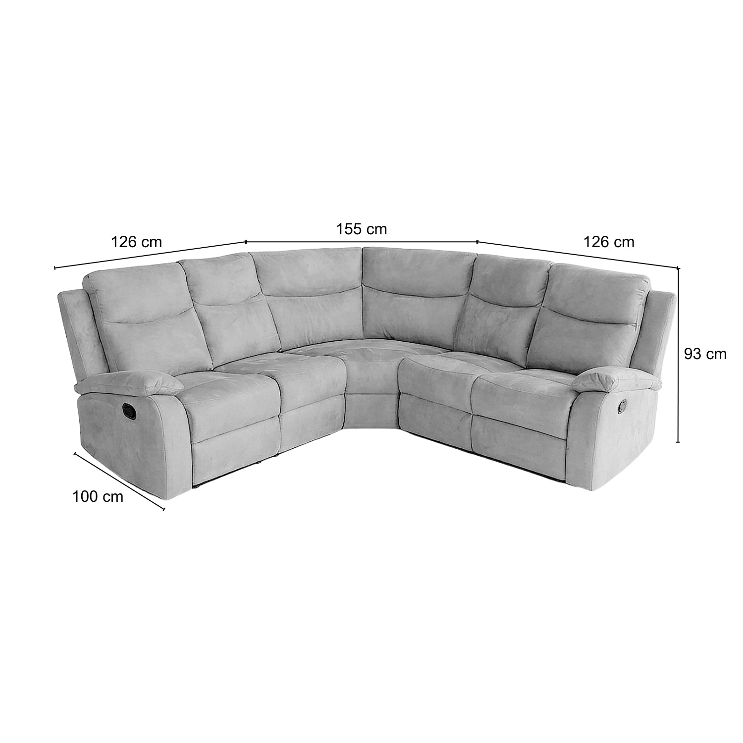 Sala Rinconera Reclinable Dallas Eurocuero Beige