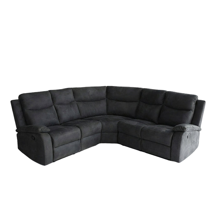 Sala Rinconera Reclinable Dallas Eurocuero Gris