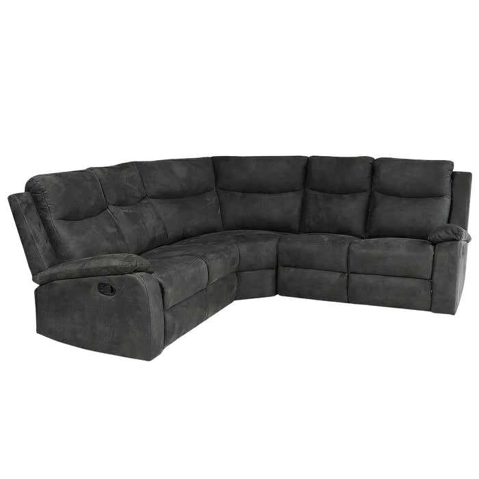 Sala Rinconera Reclinable Dallas Eurocuero Gris