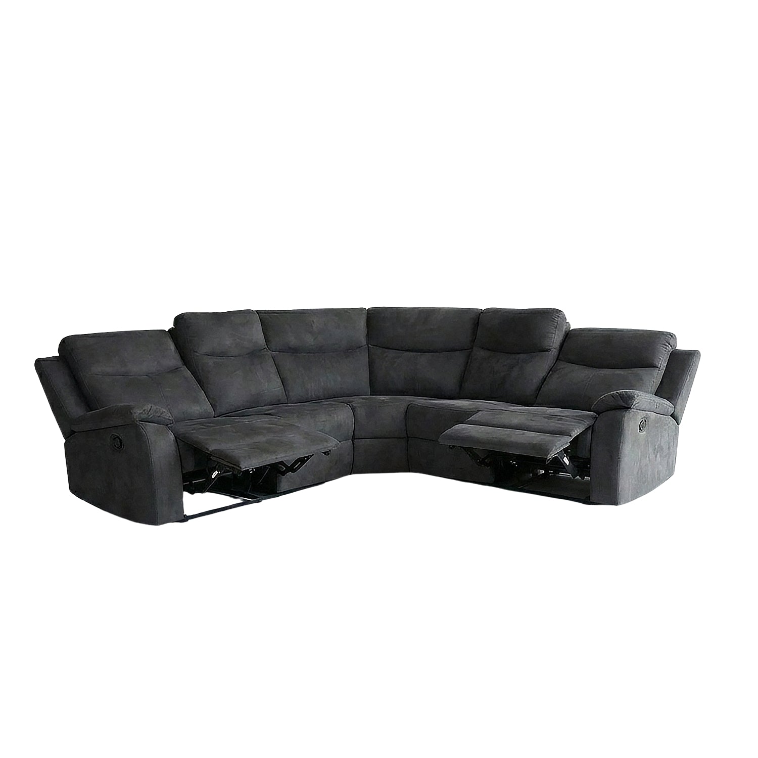 Sala Rinconera Reclinable Dallas Eurocuero Gris