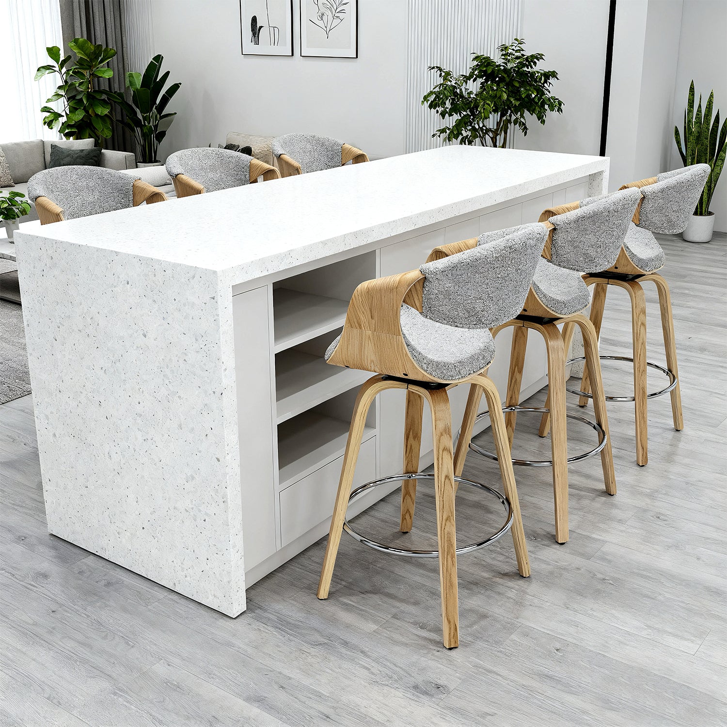 Silla Bar Oasis Boucle Gris