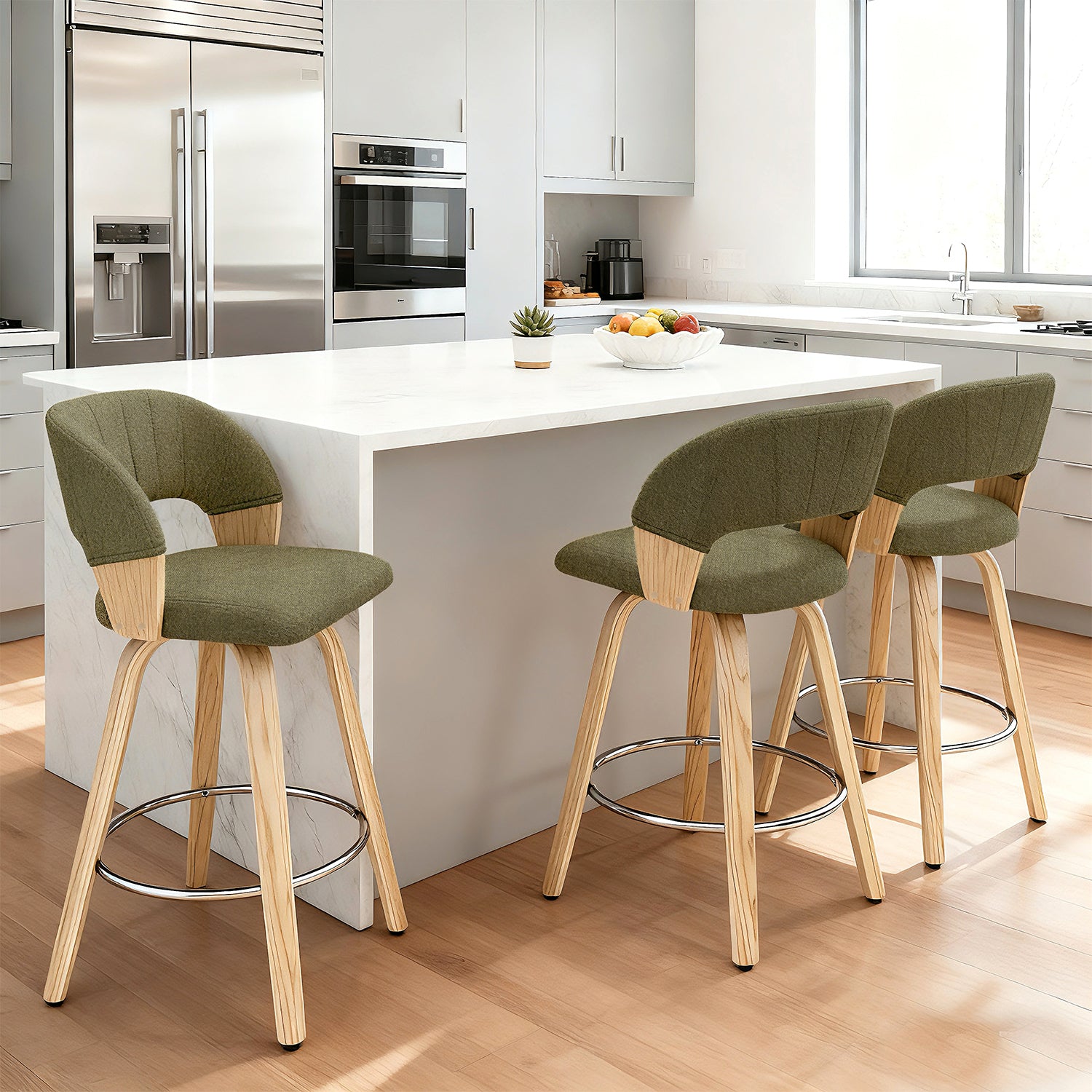 Silla Bar Paris Lino Verde