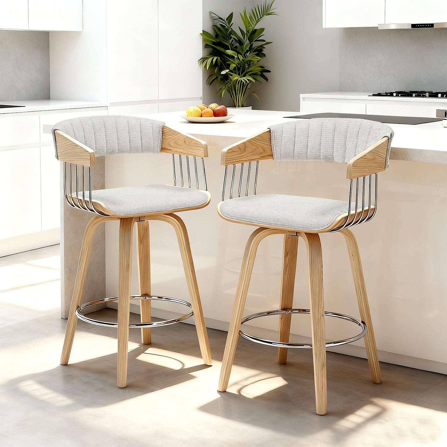 Silla Bar Patty Microfibra Beige