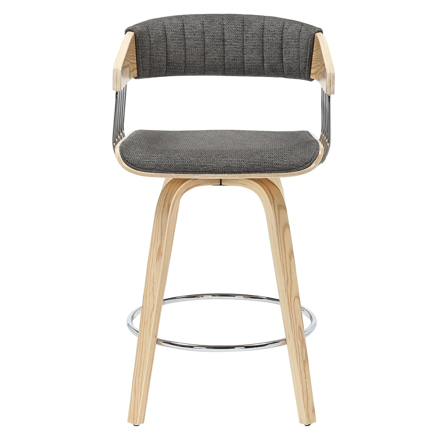 Silla Bar Patty Microfibra Gris