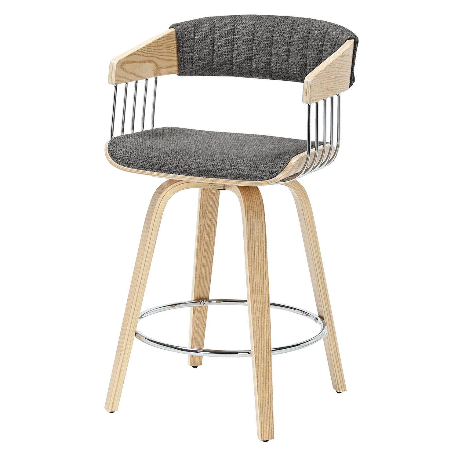 Silla Bar Patty Microfibra Gris
