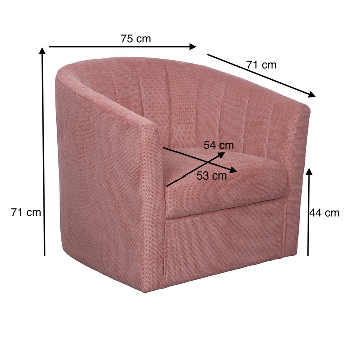 Butaca Vera Lino Rosa