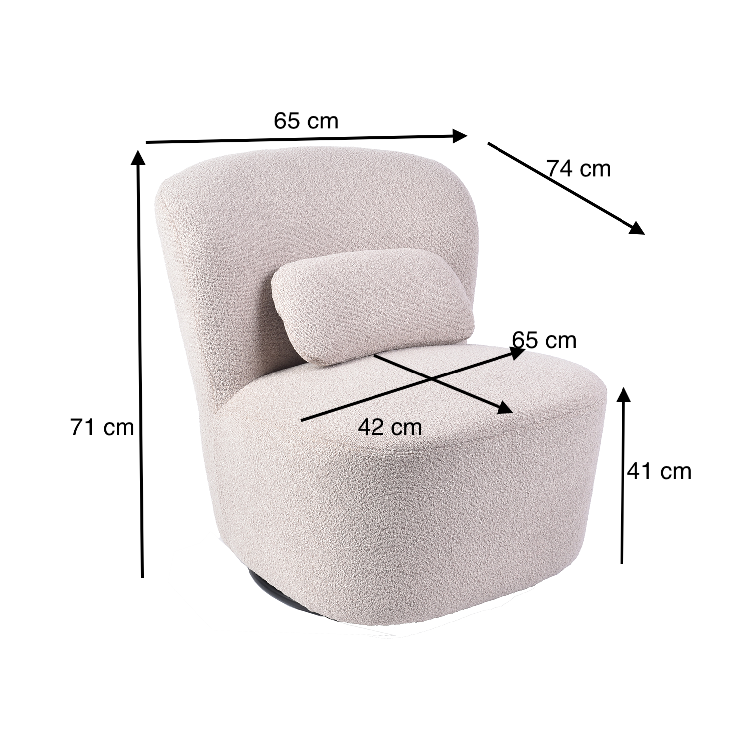 Butaca Jack Boucle Taupe