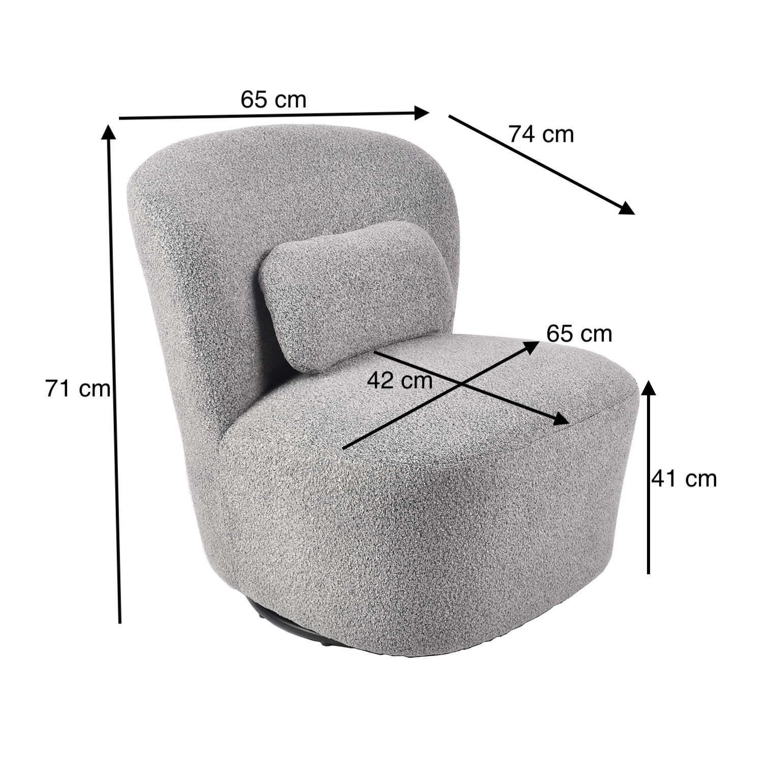 Butacas Jack Boucle Gris