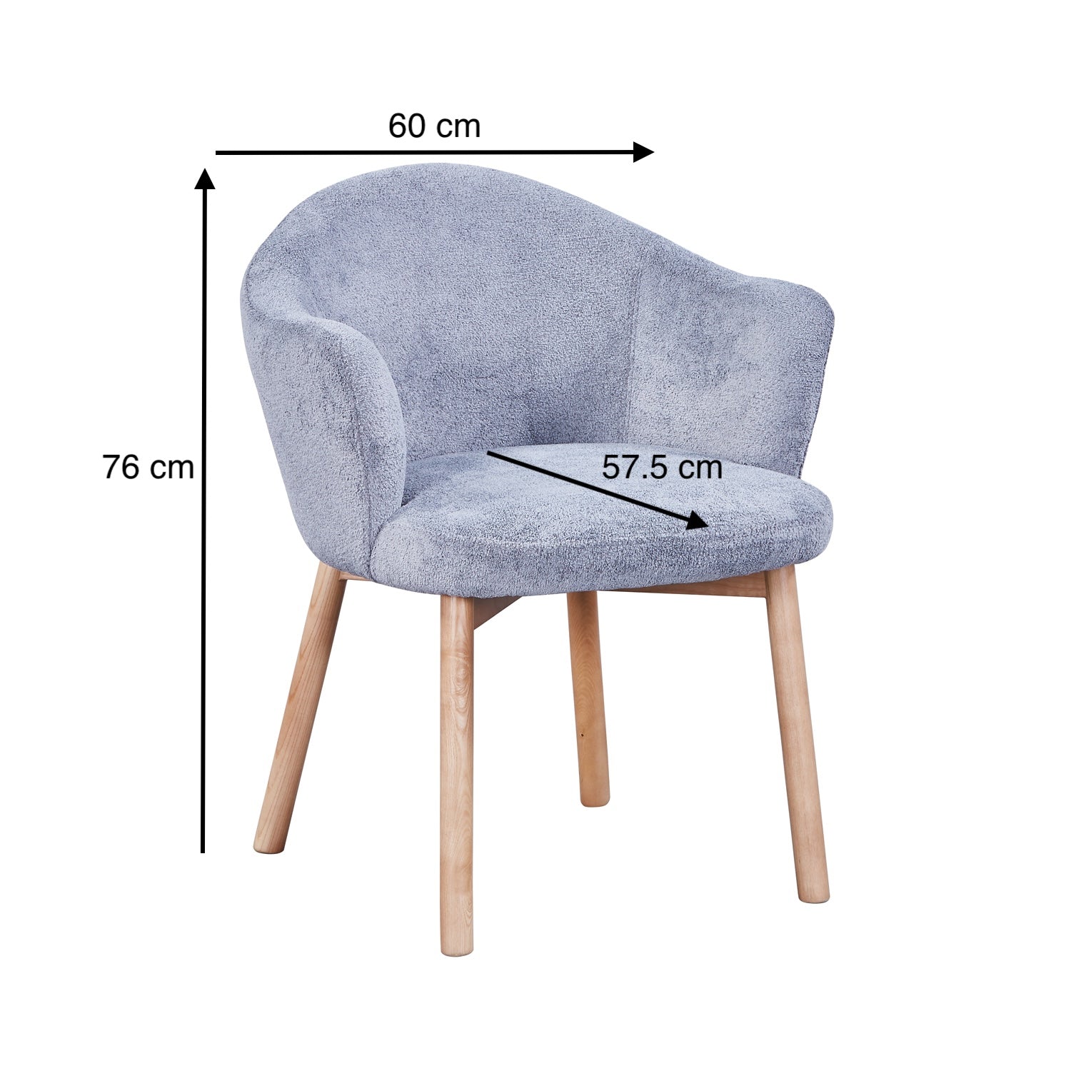 2 Sillas de Comedor Cami Microfibra Gris