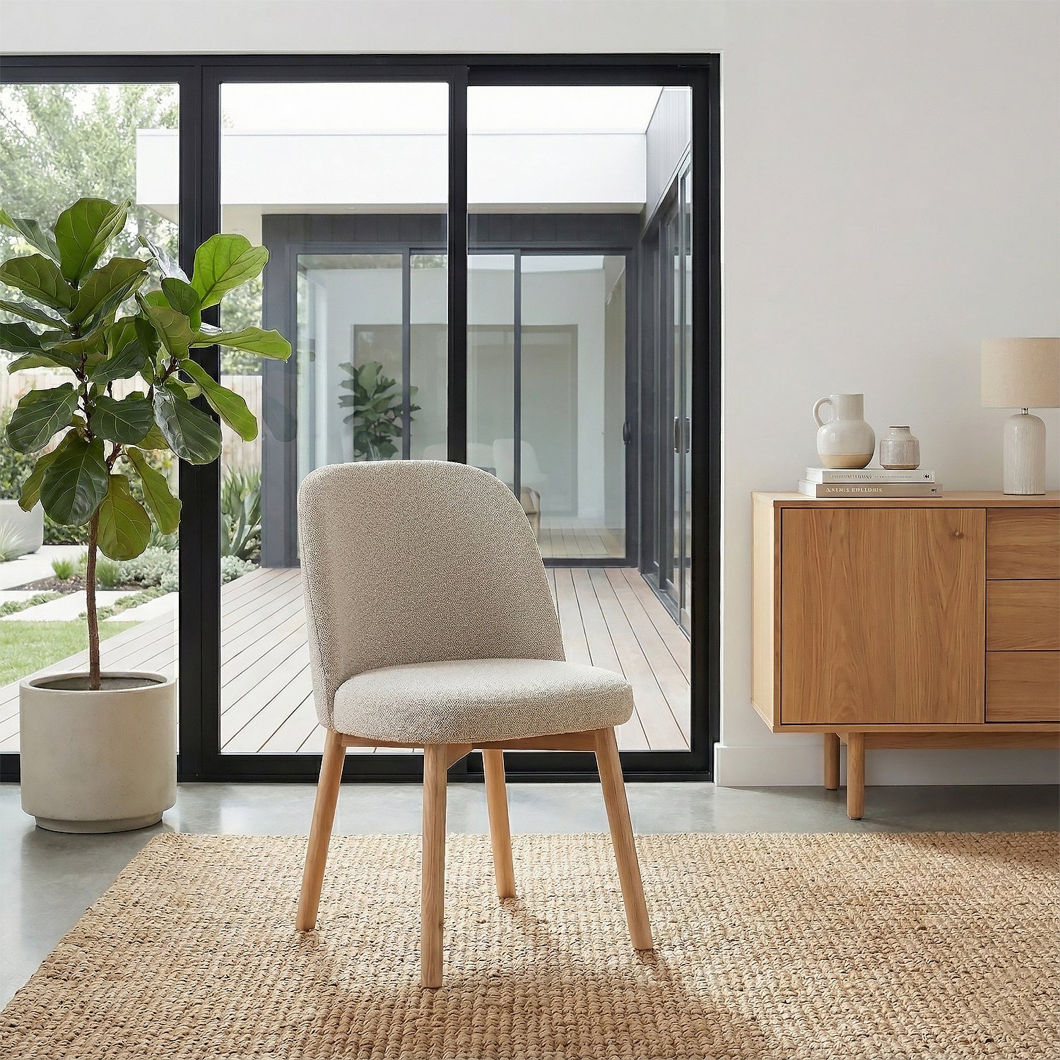 2 Sillas de Comedor Elah Lino Beige
