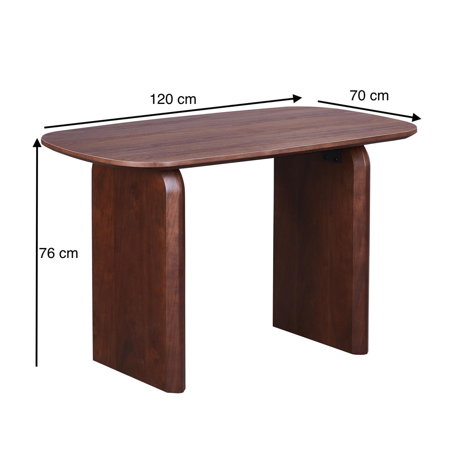 Mesa Comedor 4 Puestos Emma Natural Oscuro