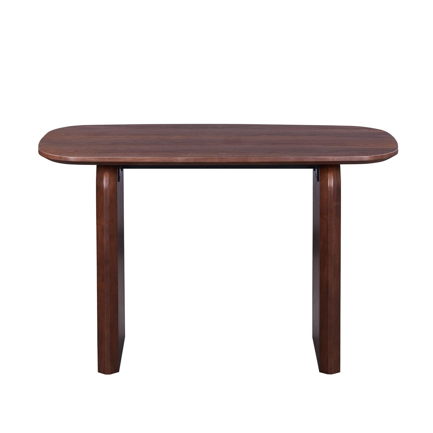 Mesa Comedor 4 Puestos Emma Natural Oscuro