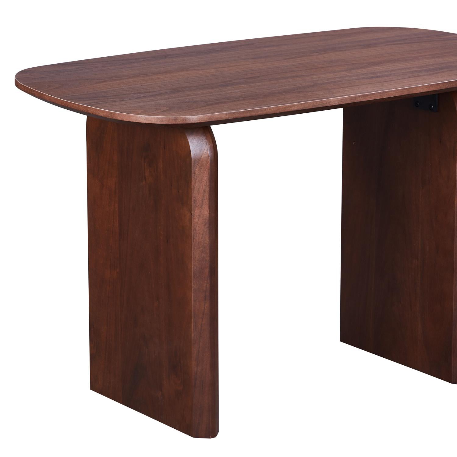 Mesa Comedor 6 Puestos Emma Natural Oscuro