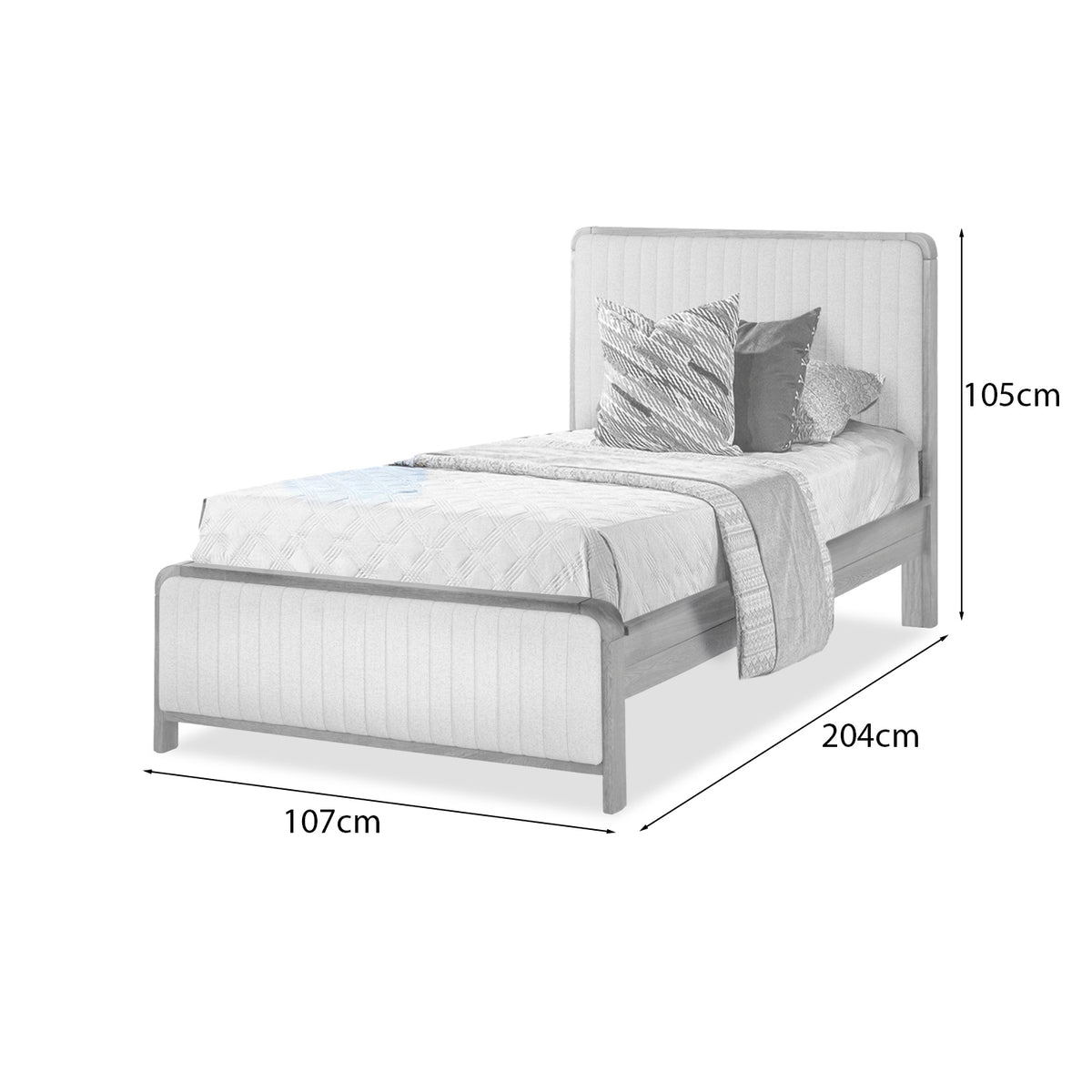 Cama Twin Celeste Eurolino Blanco Perla, Greige
