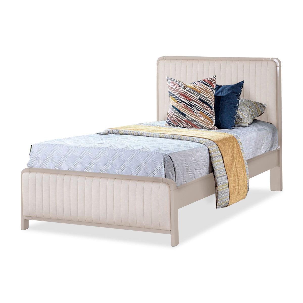 Cama Twin Celeste Eurolino Blanco Perla, Greige
