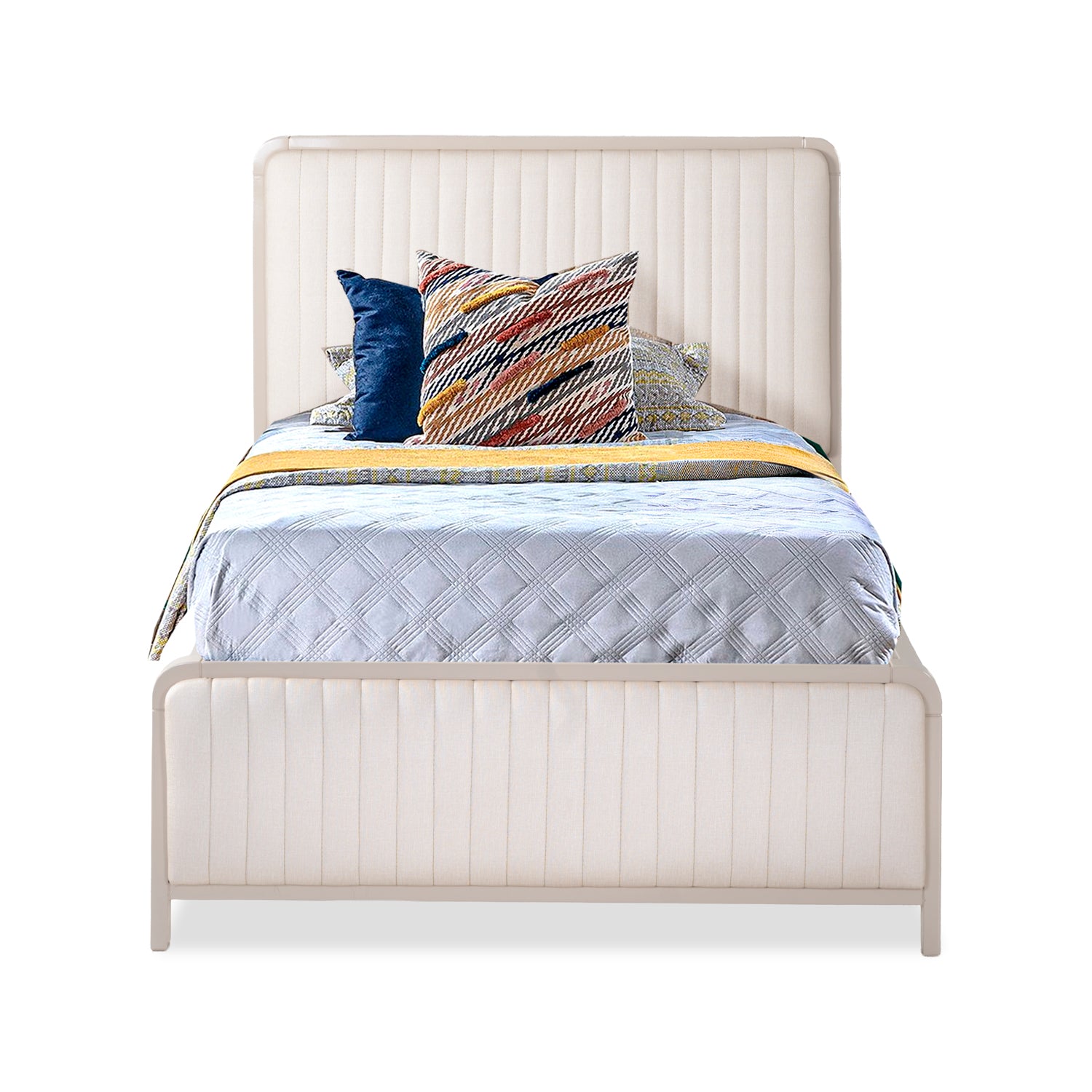 Cama Twin Celeste Eurolino Blanco Perla, Greige