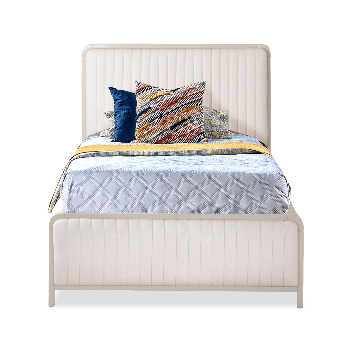 Cama Twin Celeste Eurolino Blanco Perla, Greige