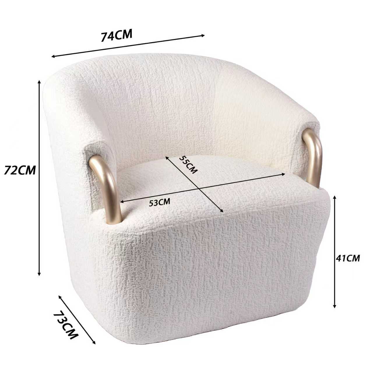 Butaca Mobic Chenille Marfil, Champaña