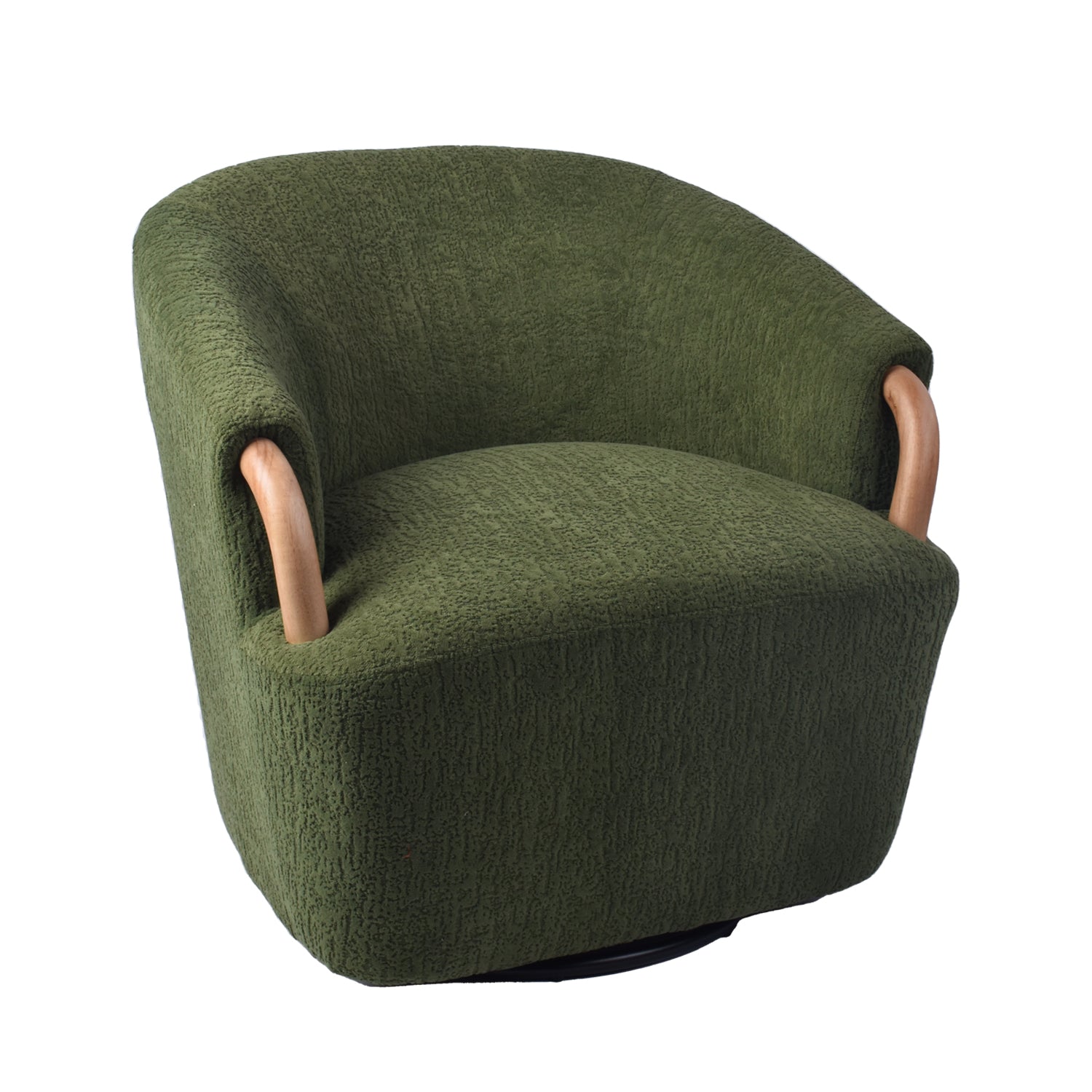 Butaca Mobic Chenille Verde, Natural