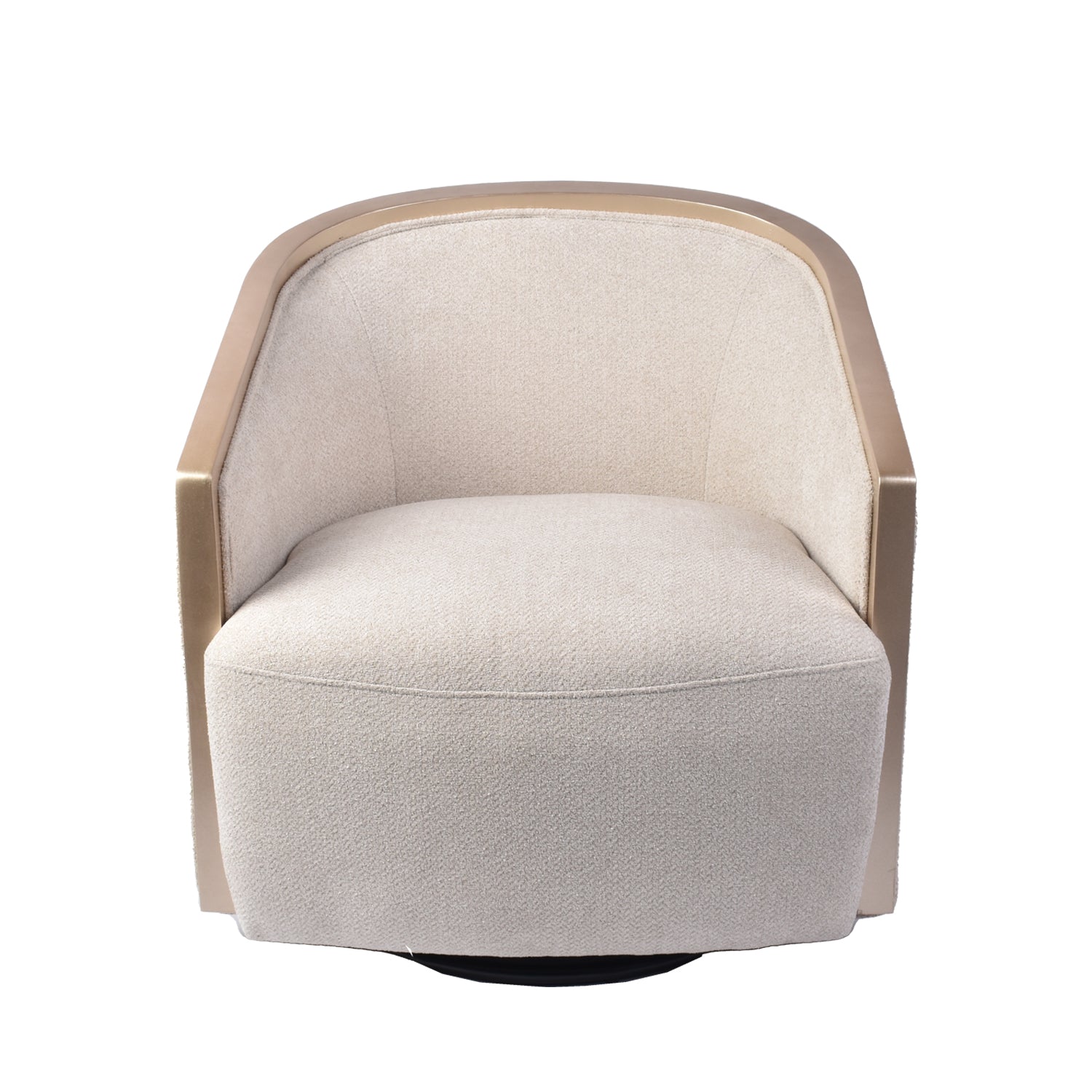 Butaca Salma Chenille Beige, Champaña Giratoria