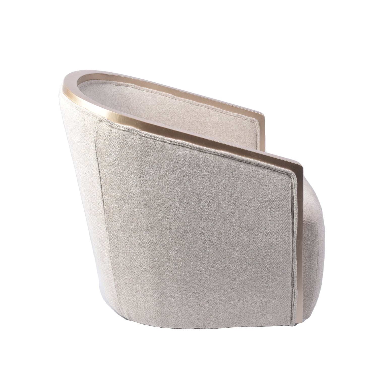 Butaca Salma Chenille Beige, Champaña Giratoria