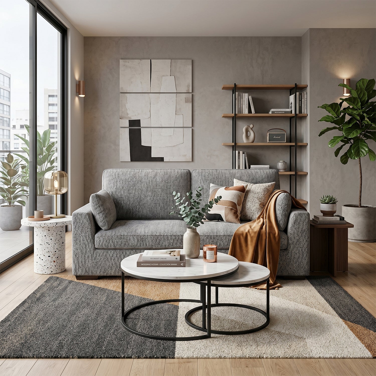 Sofá Cama Fuller Chenille Gris