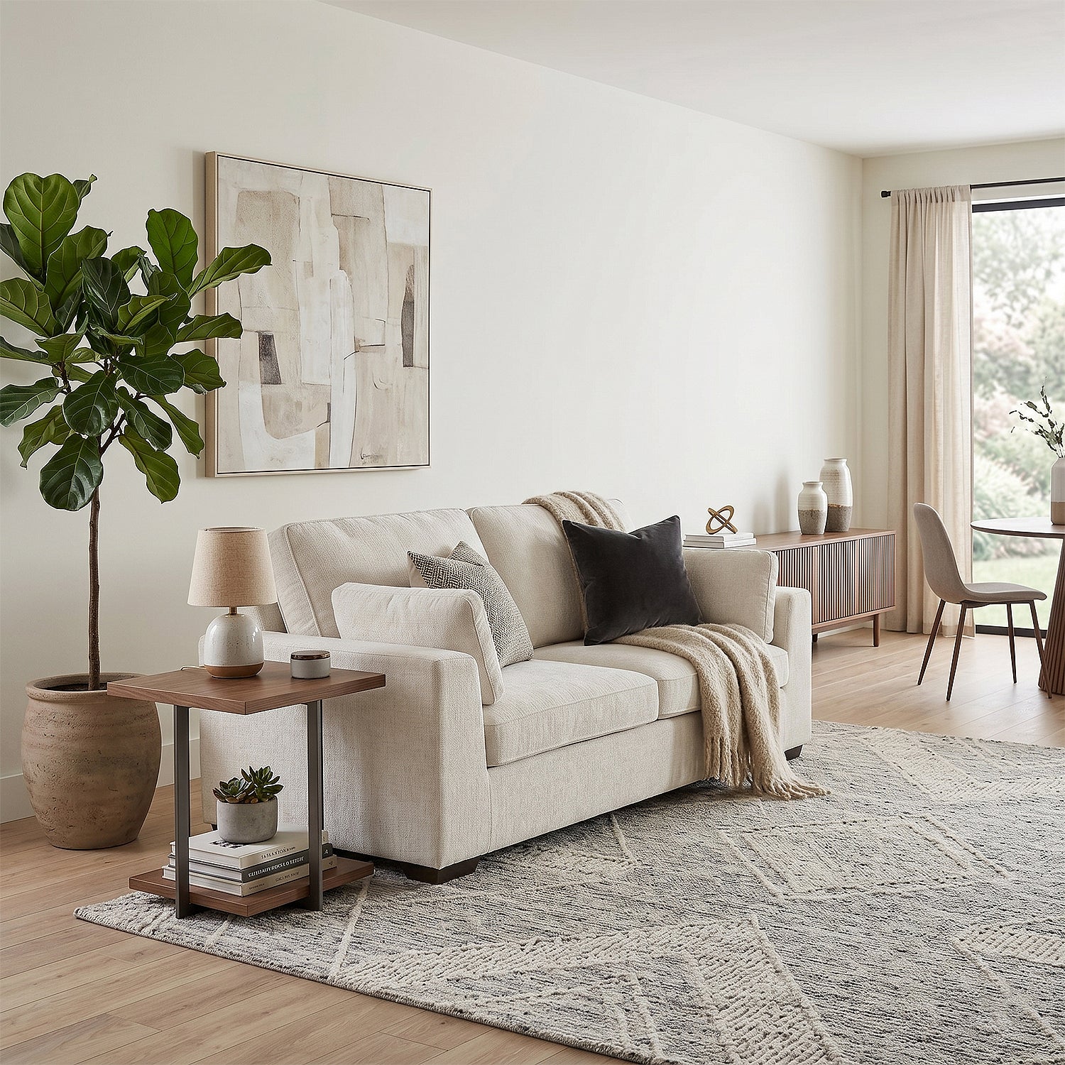 Sofá Cama Fuller Chenille Beige