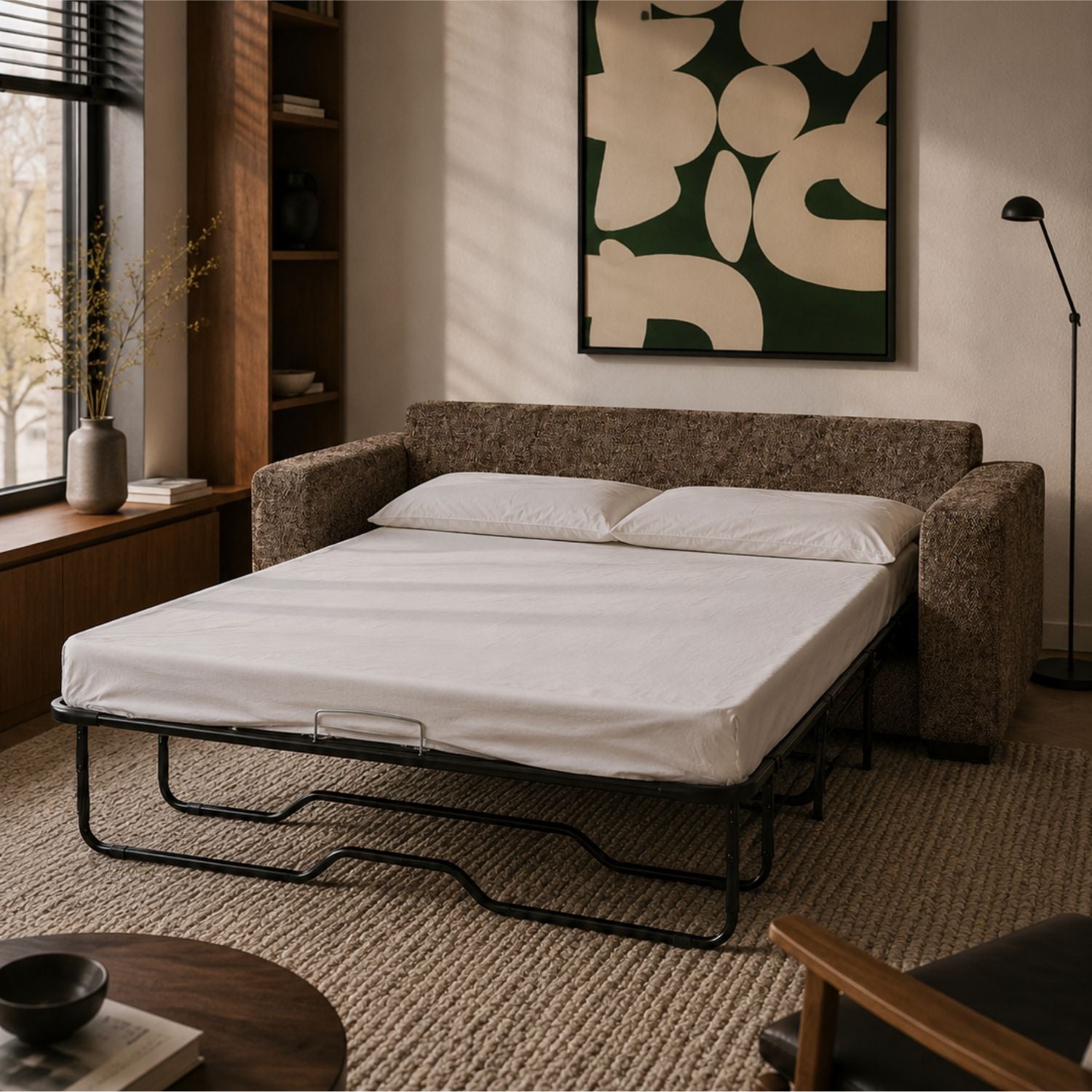 Sofá Cama Fuller Chenille Marrón