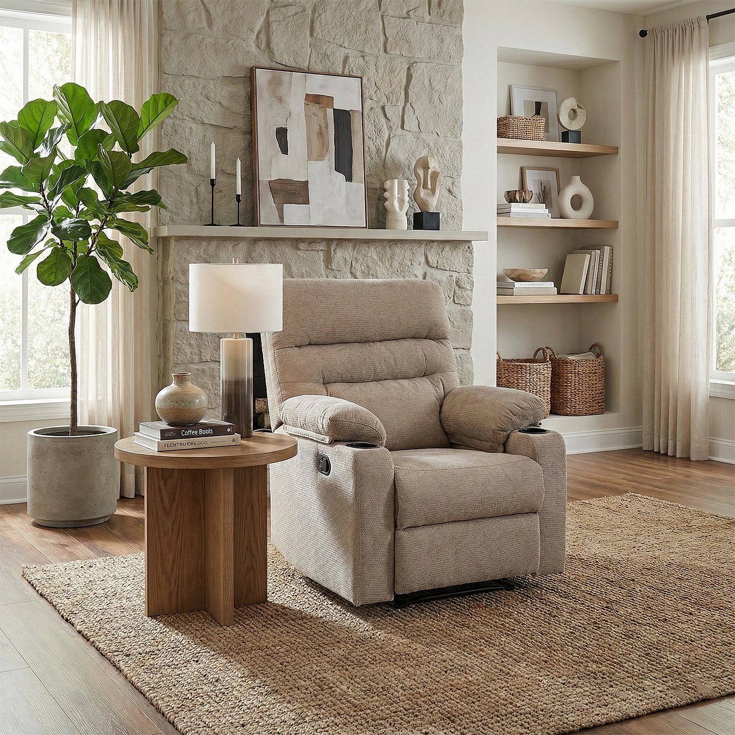 Silla Reclinable Ari Chenille Beige