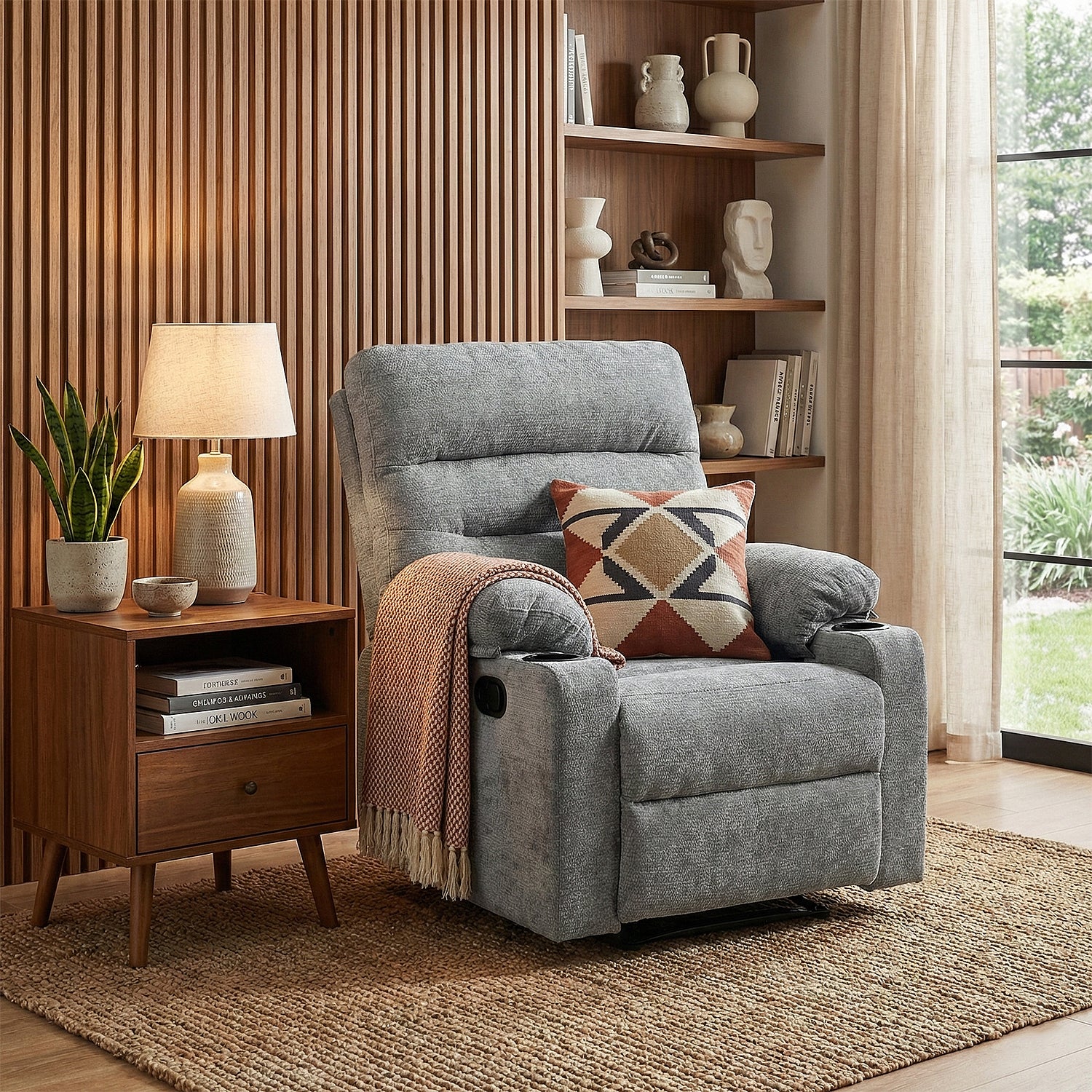 Silla Reclinable Ari Chenille Gris