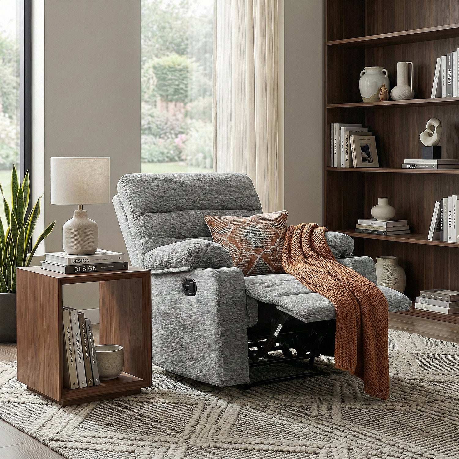Silla Reclinable Ari Chenille Gris