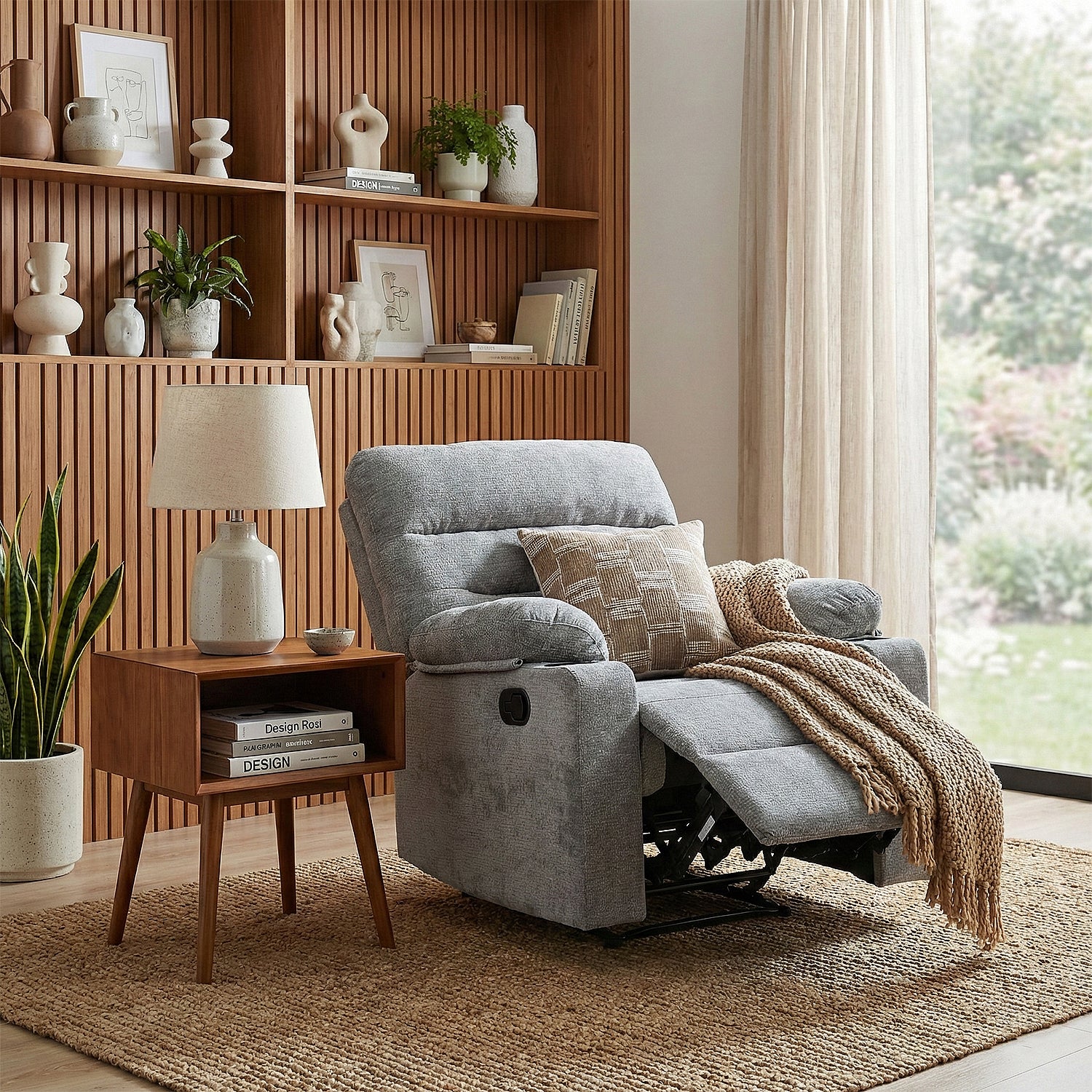 Silla Reclinable Ari Chenille Gris