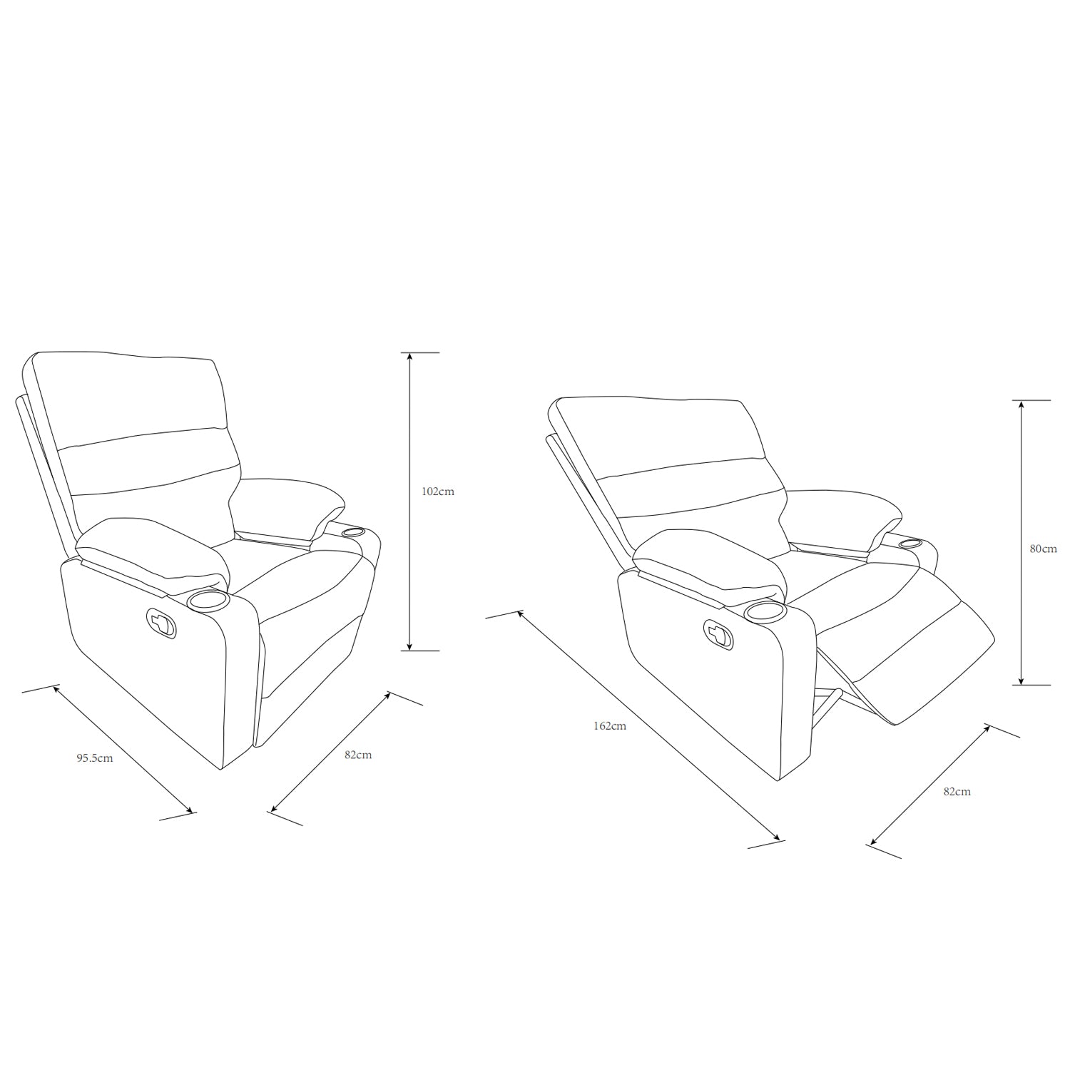 Silla Reclinable Ari Chenille Verde