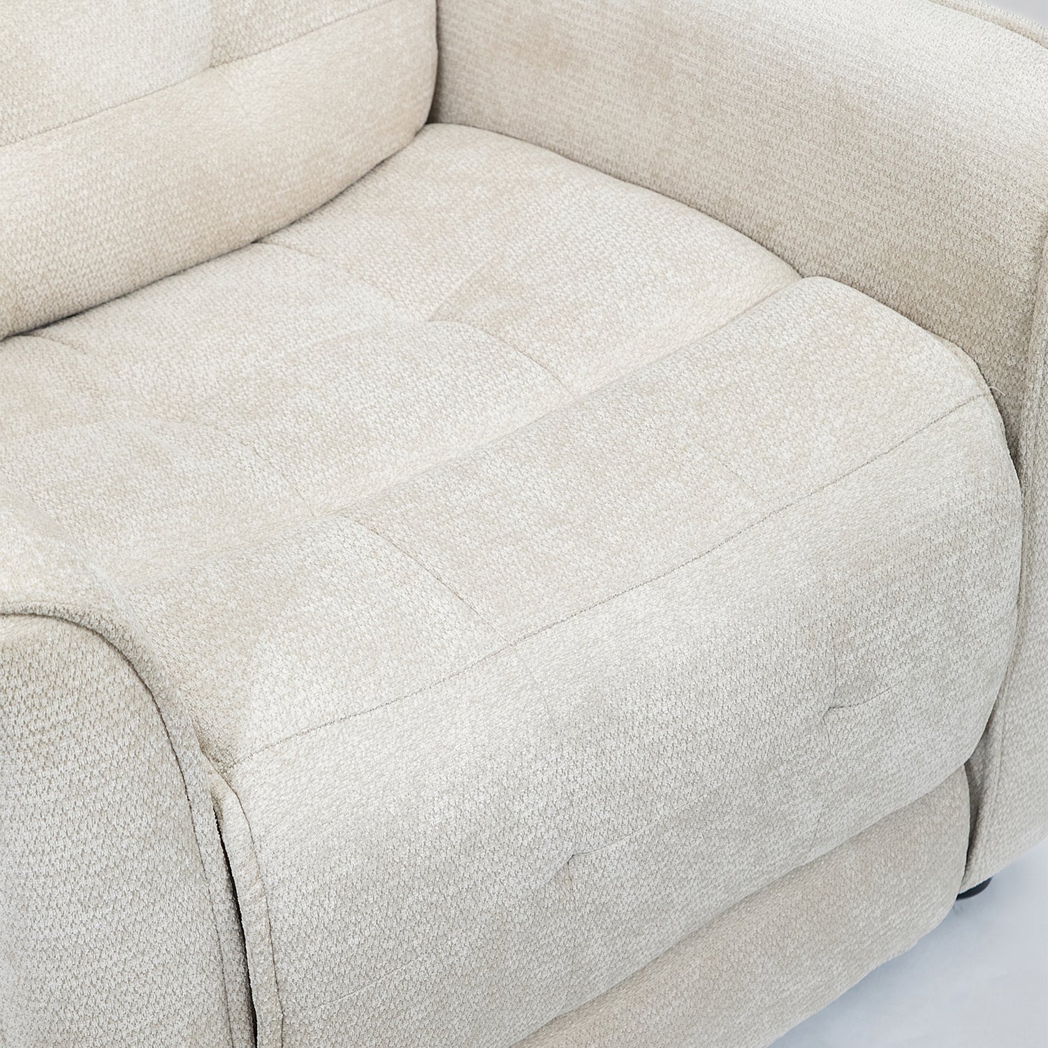 Silla Reclinable Eléctrico Maya Chenille Blanco