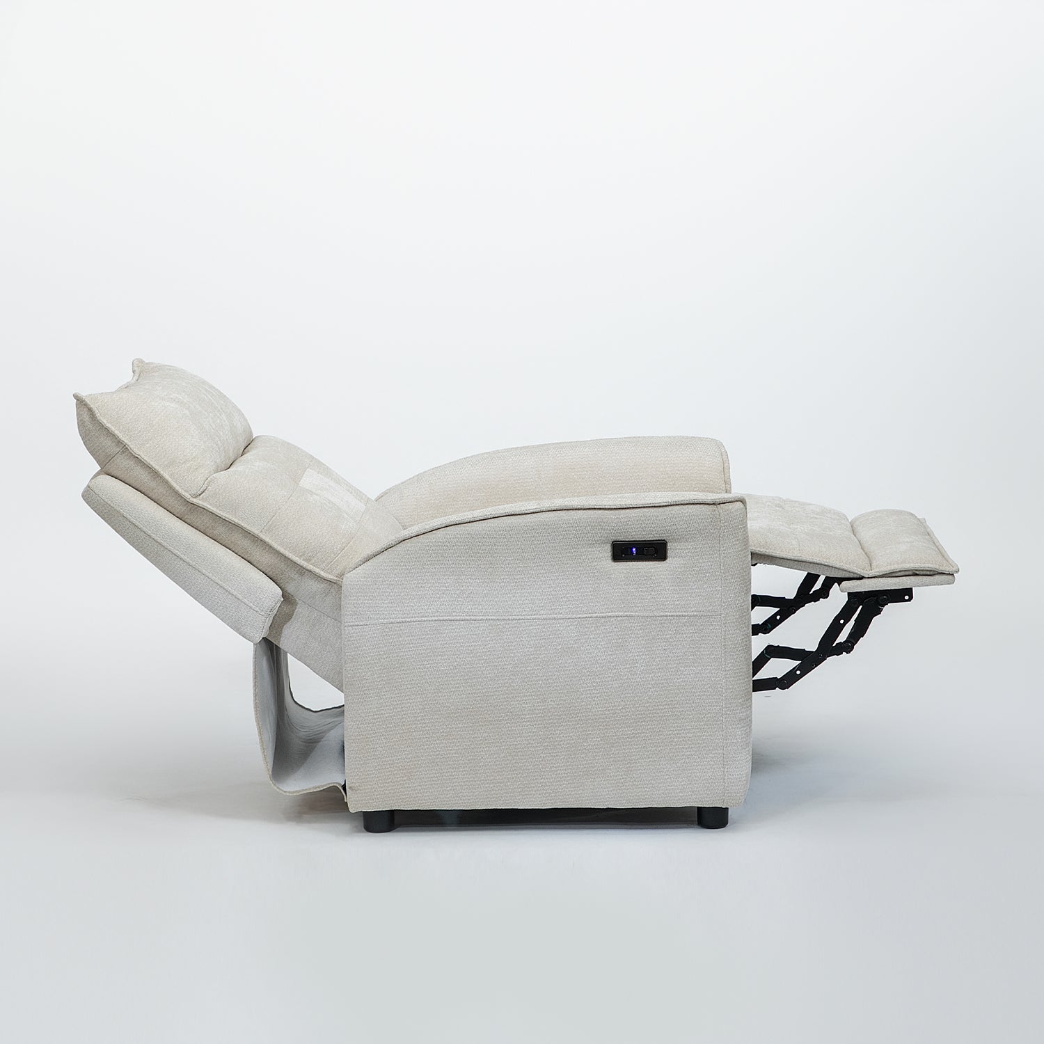 Silla Reclinable Eléctrico Maya Chenille Blanco
