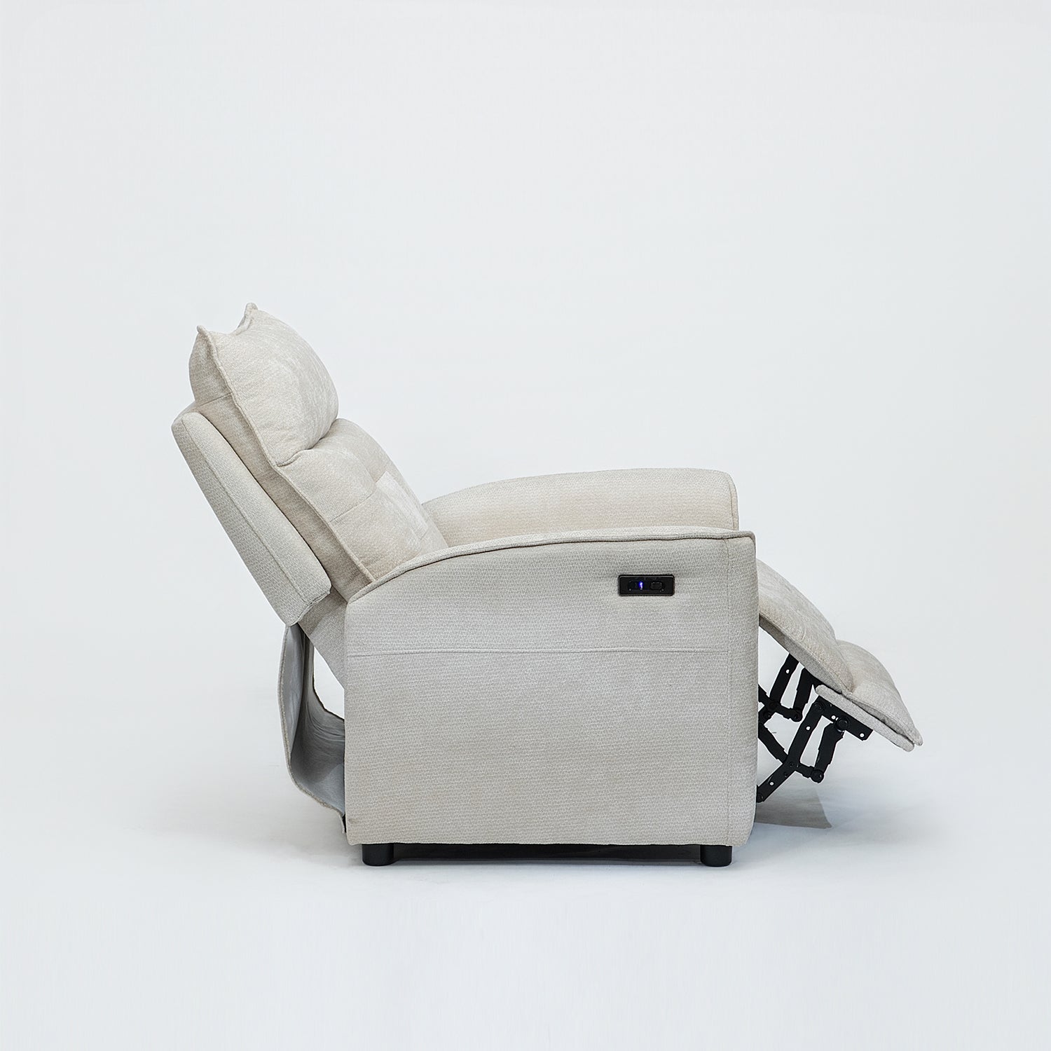 Silla Reclinable Eléctrico Maya Chenille Blanco