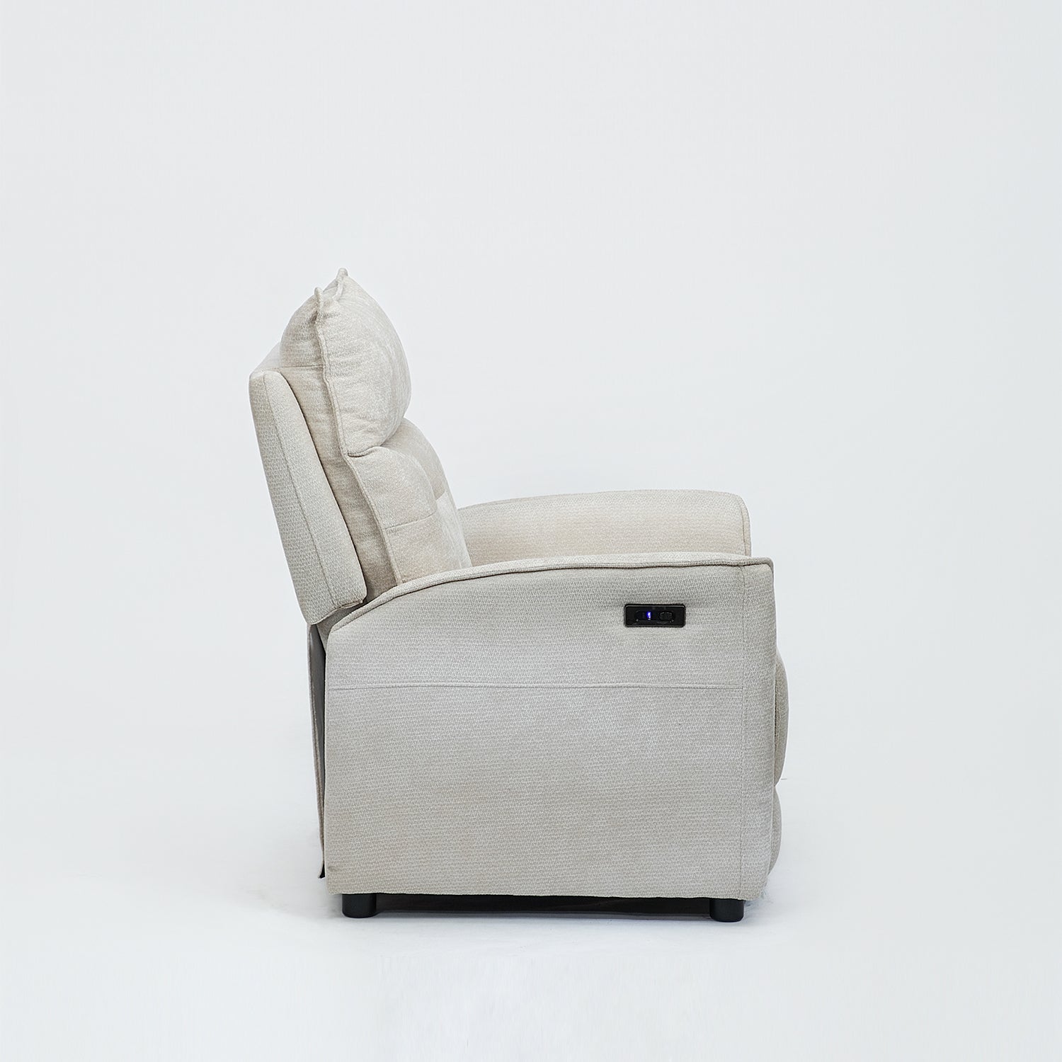 Silla Reclinable Eléctrico Maya Chenille Blanco