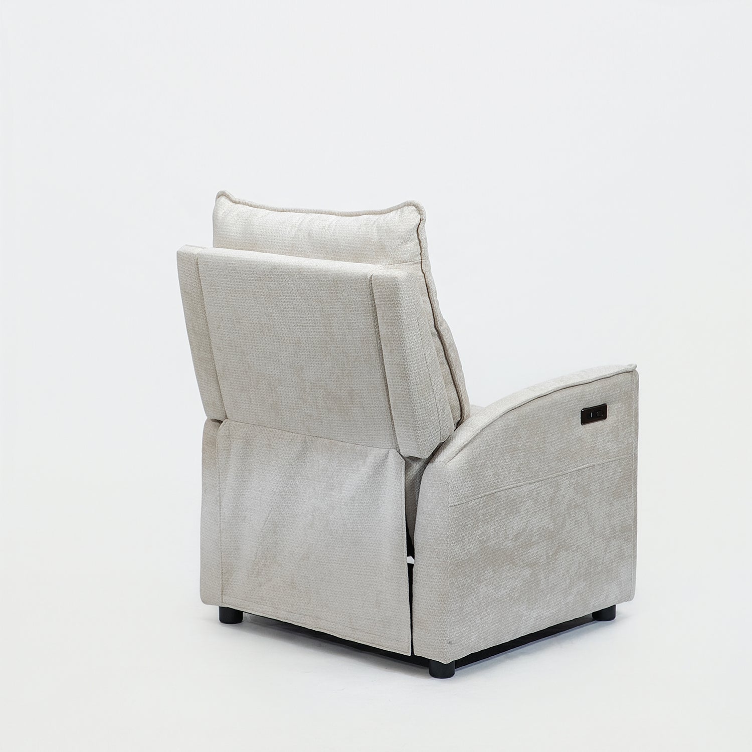 Silla Reclinable Eléctrico Maya Chenille Blanco