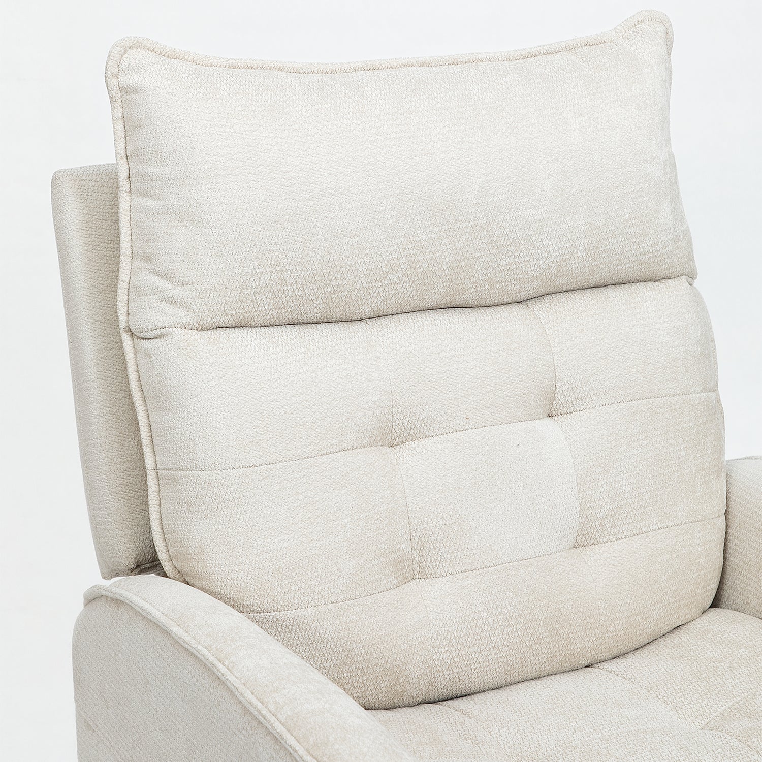 Silla Reclinable Eléctrico Maya Chenille Blanco