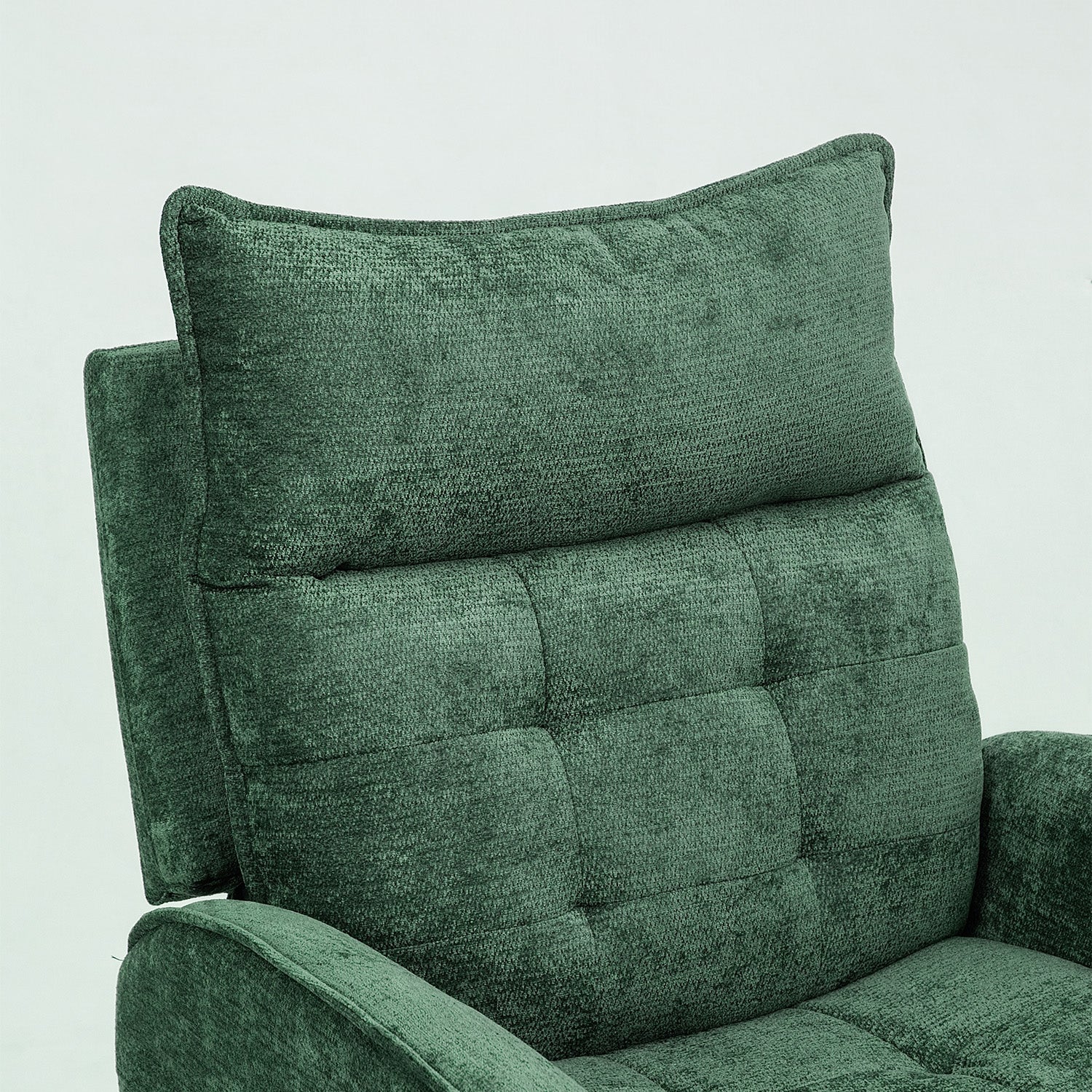 Silla Reclinable Eléctrico Maya Chenille Verde Oscuro