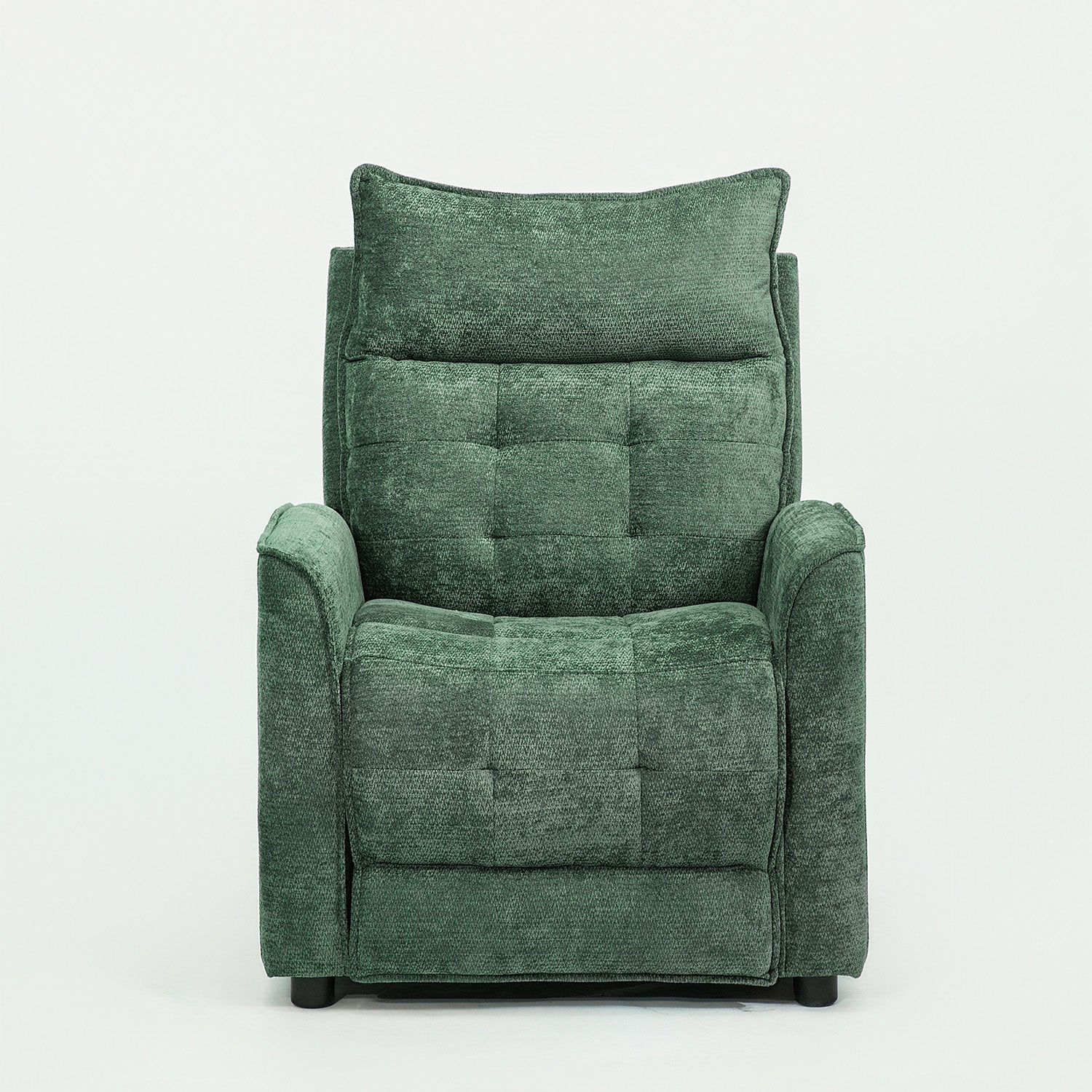 Silla Reclinable Eléctrico Maya Chenille Verde Oscuro