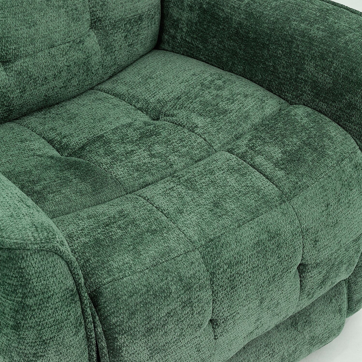Silla Reclinable Eléctrico Maya Chenille Verde Oscuro
