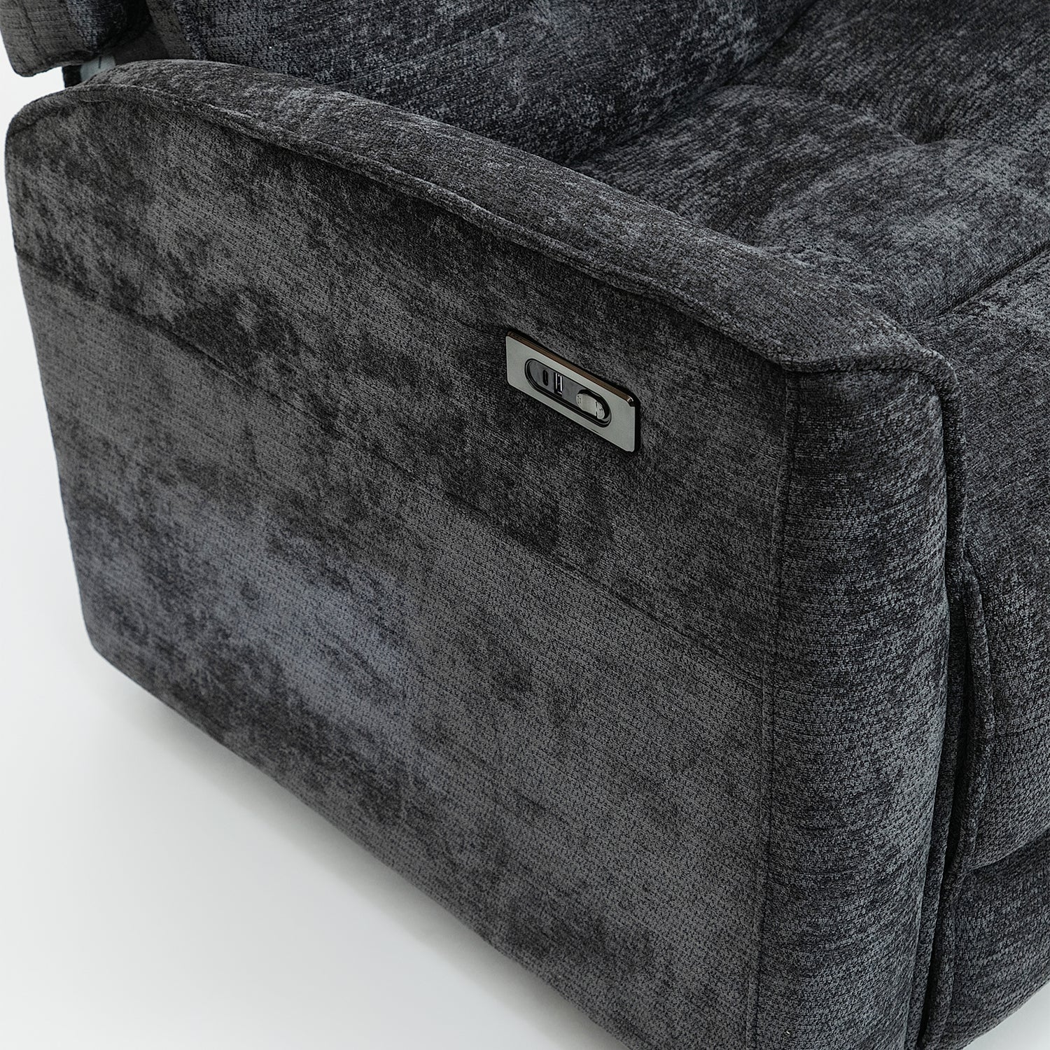 Silla Reclinable Eléctrico Maya Chenille Plomo