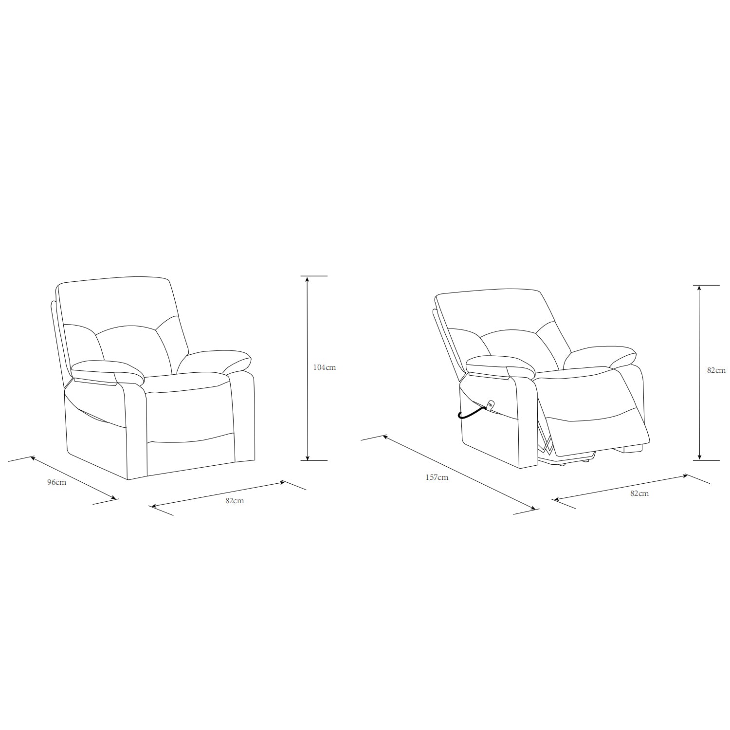 Silla Reclinable Eléctrica Aspen Chenille Beige