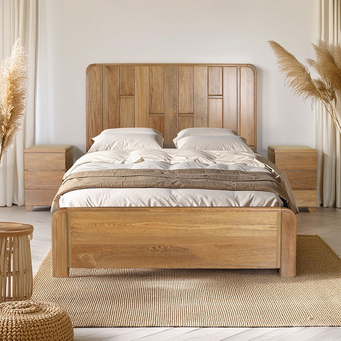 Cama Queen Ceratto Roble Natural Exp