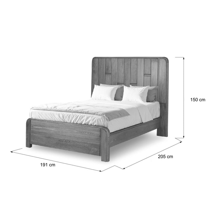 Cama Queen Ceratto Roble Natural Exp