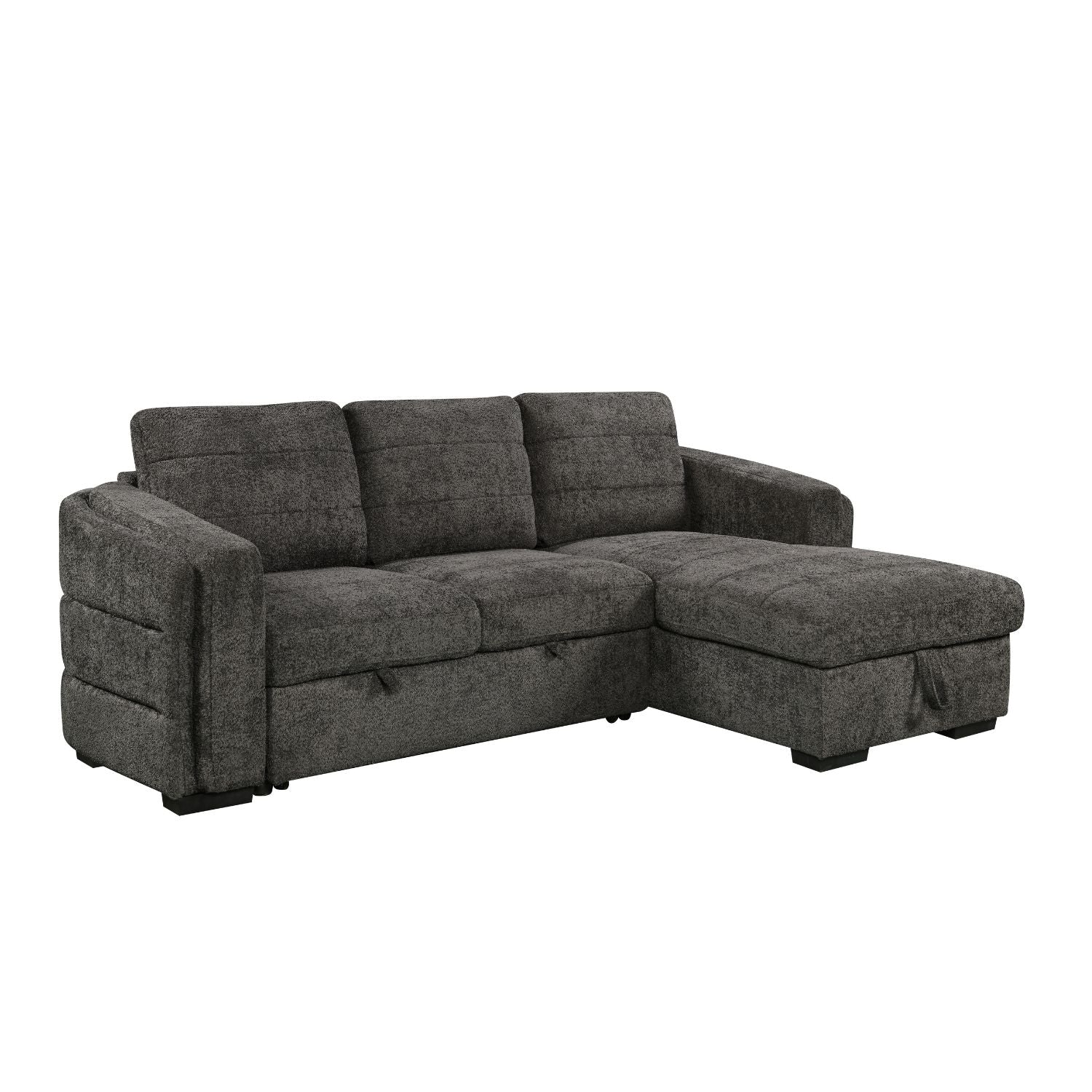 Sala Rinconera Ana Chenille Gris Plomo