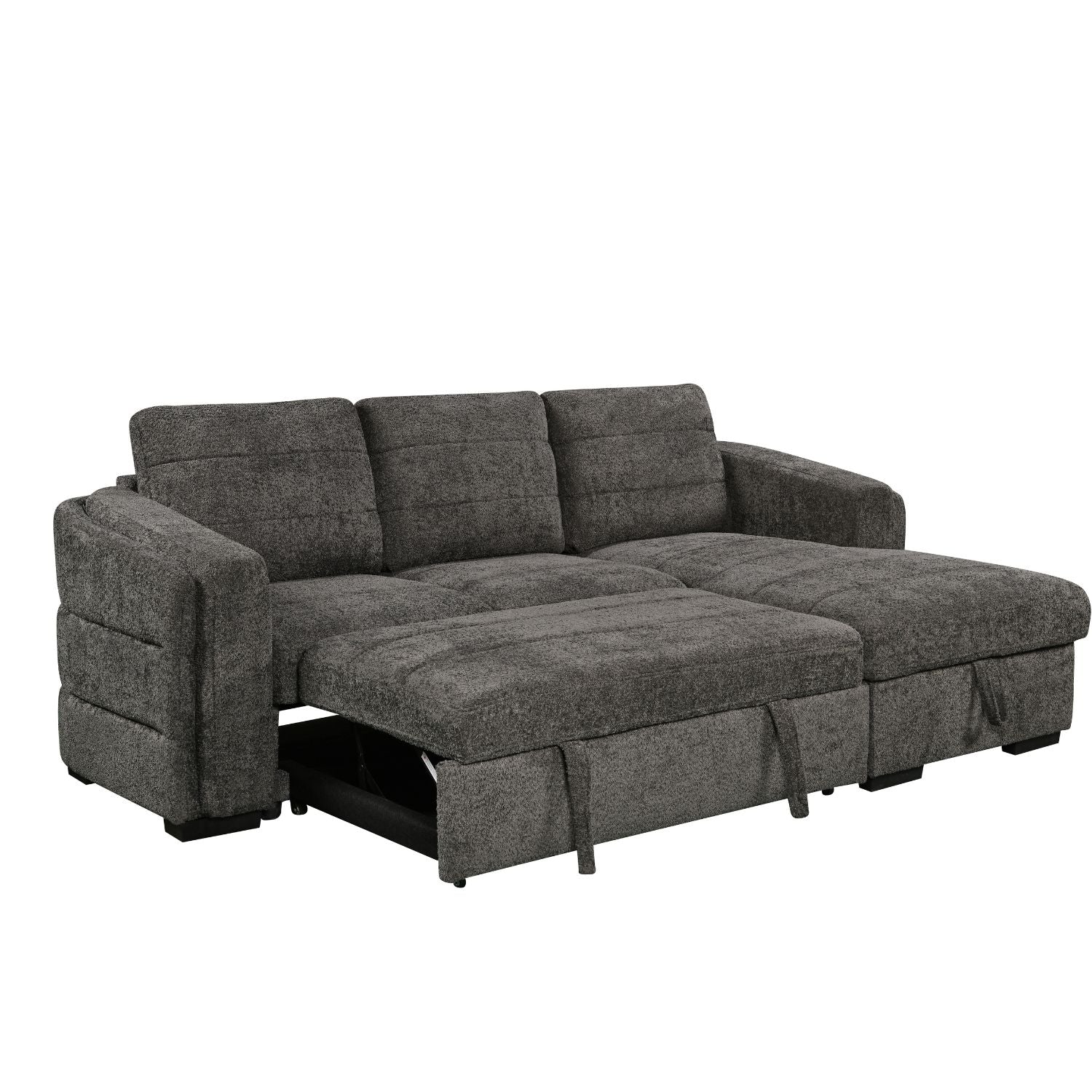 Sala Rinconera Ana Chenille Gris Plomo